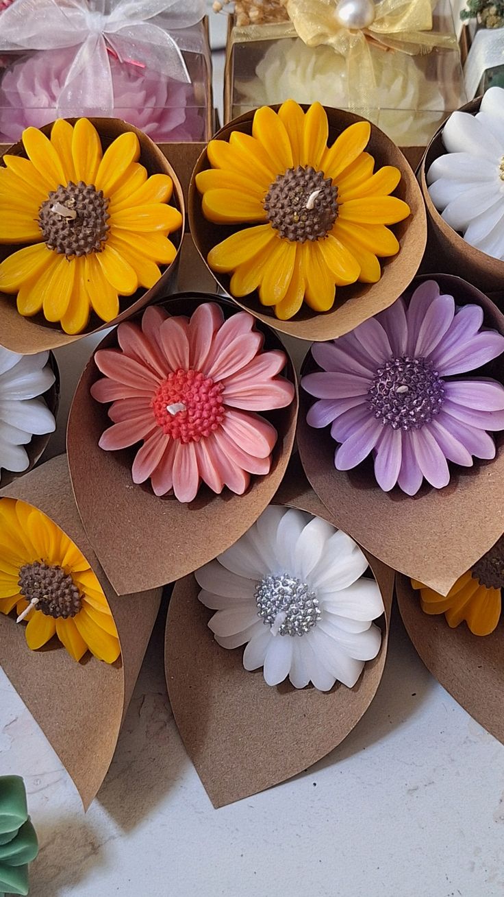 Daisy Flower Candles