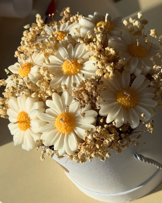 Daisy Flower Candle Bouquet