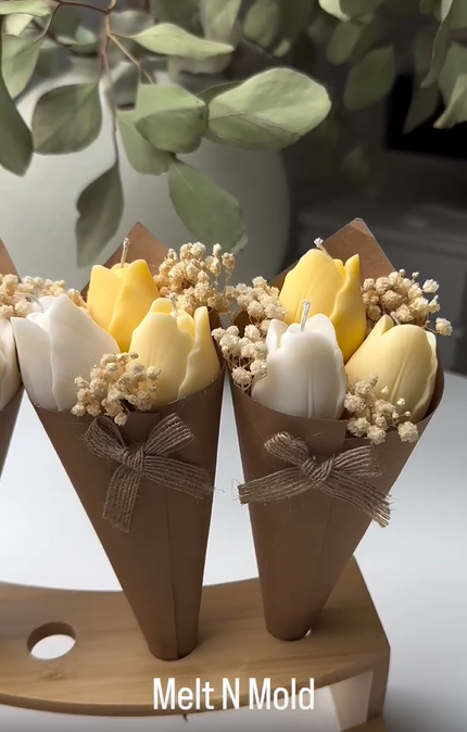Tulip Scented Candle Bouquet
