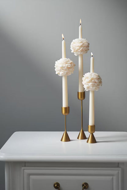 Peony Flower Taper Candle